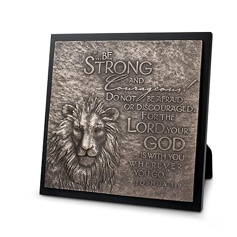 LCP 11710 SCULPTURE PLAQUE MOMENTS OF FAITH LION