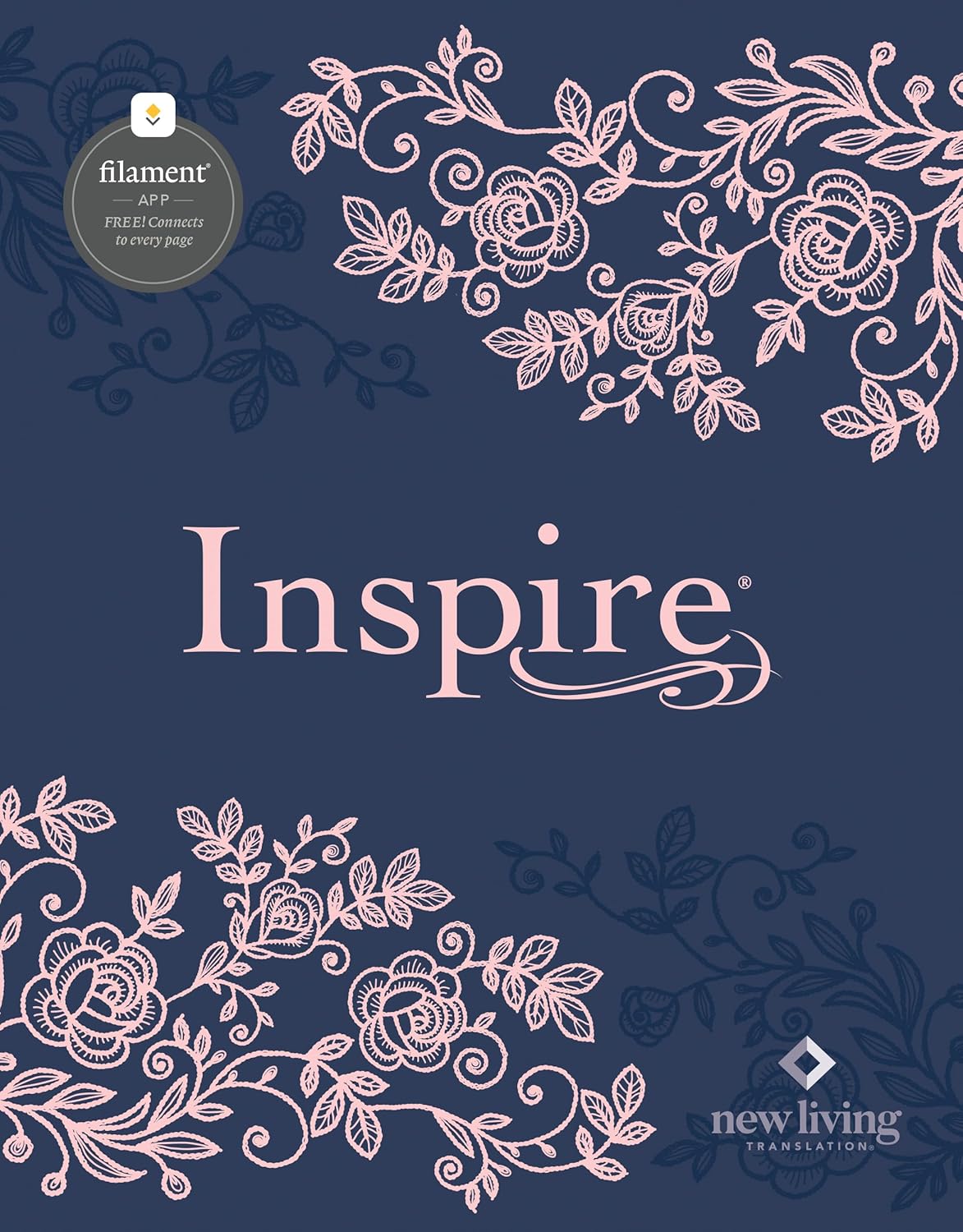 NLT INSPIRE BIBLE HC NAVY