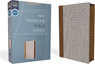 NIV, THINLINE BIBLE, COMPACT, LEATHERSOFT, BROWN/WHITE, ZIPPERED