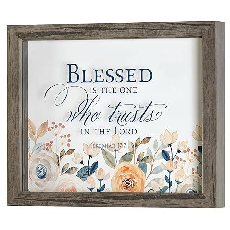 DIC FRMWDGR-108-1 FRAMED ART BLESSED JER. 17:7 10X8