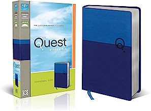 NIV ZON QUEST STUDY BI PERSONAL SZ LS BLU BLU