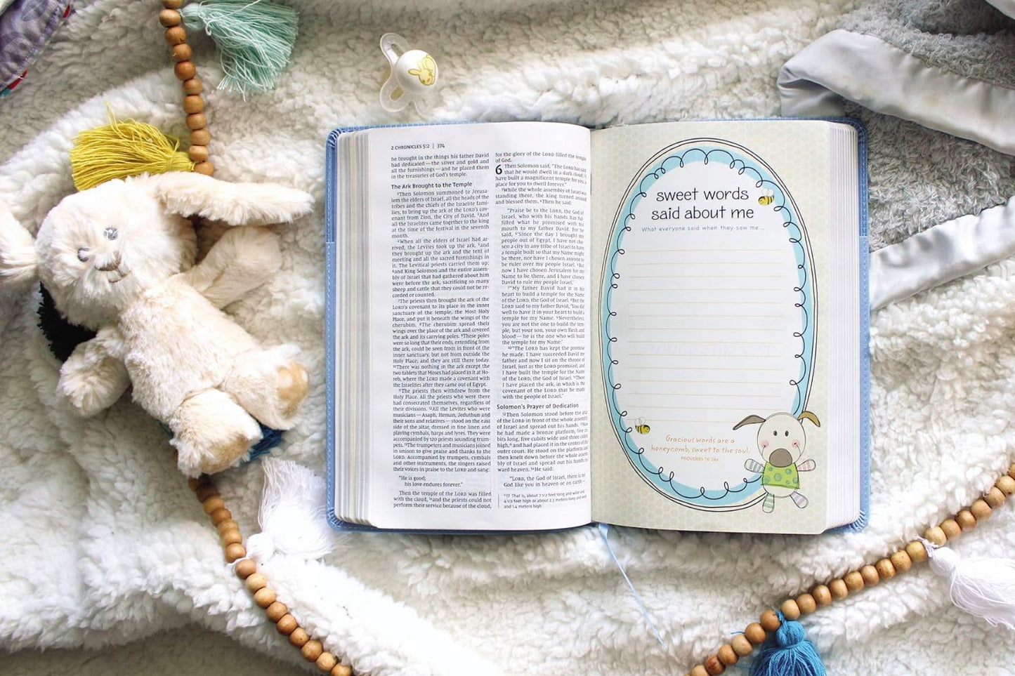 ZONKIDZ NIV BABY GIFT BIBLE KEEPSAKE ED LEASOFT BLUE