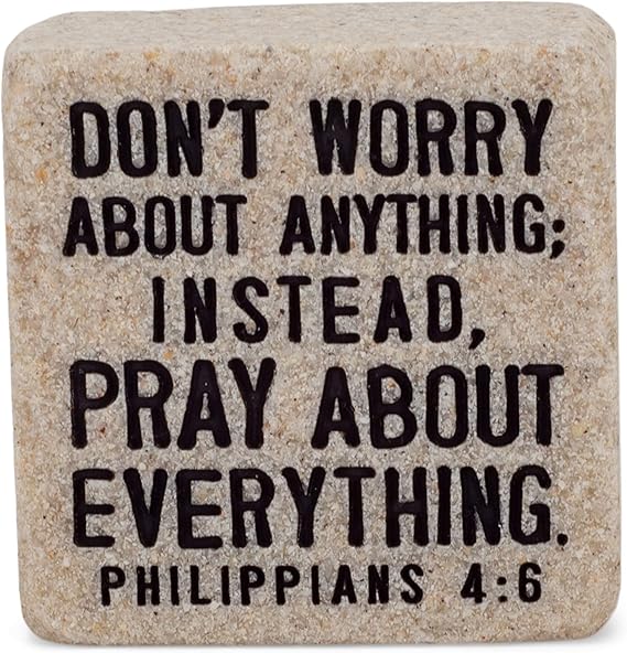 LCP 40763 TABLETOP SCRIPTURE STONE PRAY 2.25"H