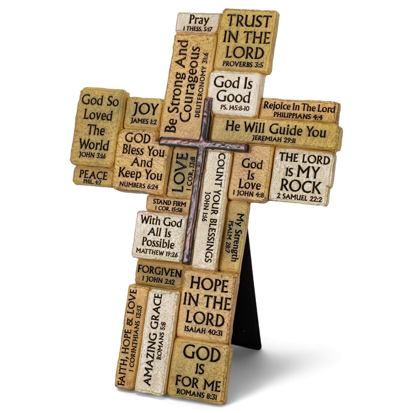 LCP 11458 CROSS STACKED STONE BLESSINGS
