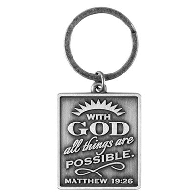 DIC KC 685 KEYRING WITH GOD ALL THINGS ARE POSSIBL