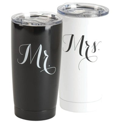 DIC SSTUMBWSET-76 TUMBLER SET OF 2 MR&MRS STAINLESS 20 OZ