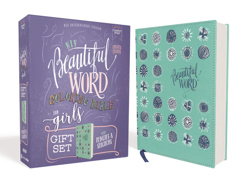 NIV BIBLE BEAUTIFUL WORD COLOR GIFT SET GIRL