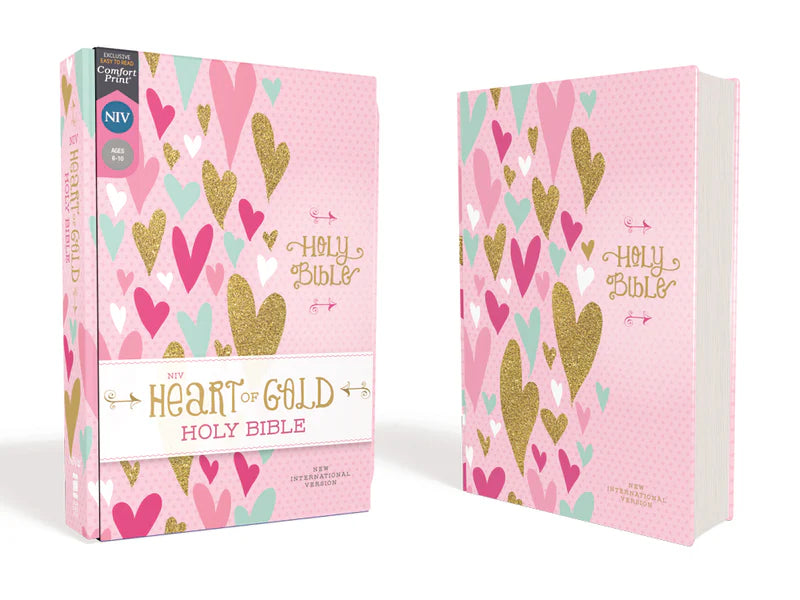 NIV BIBLE HEART GOLD HC