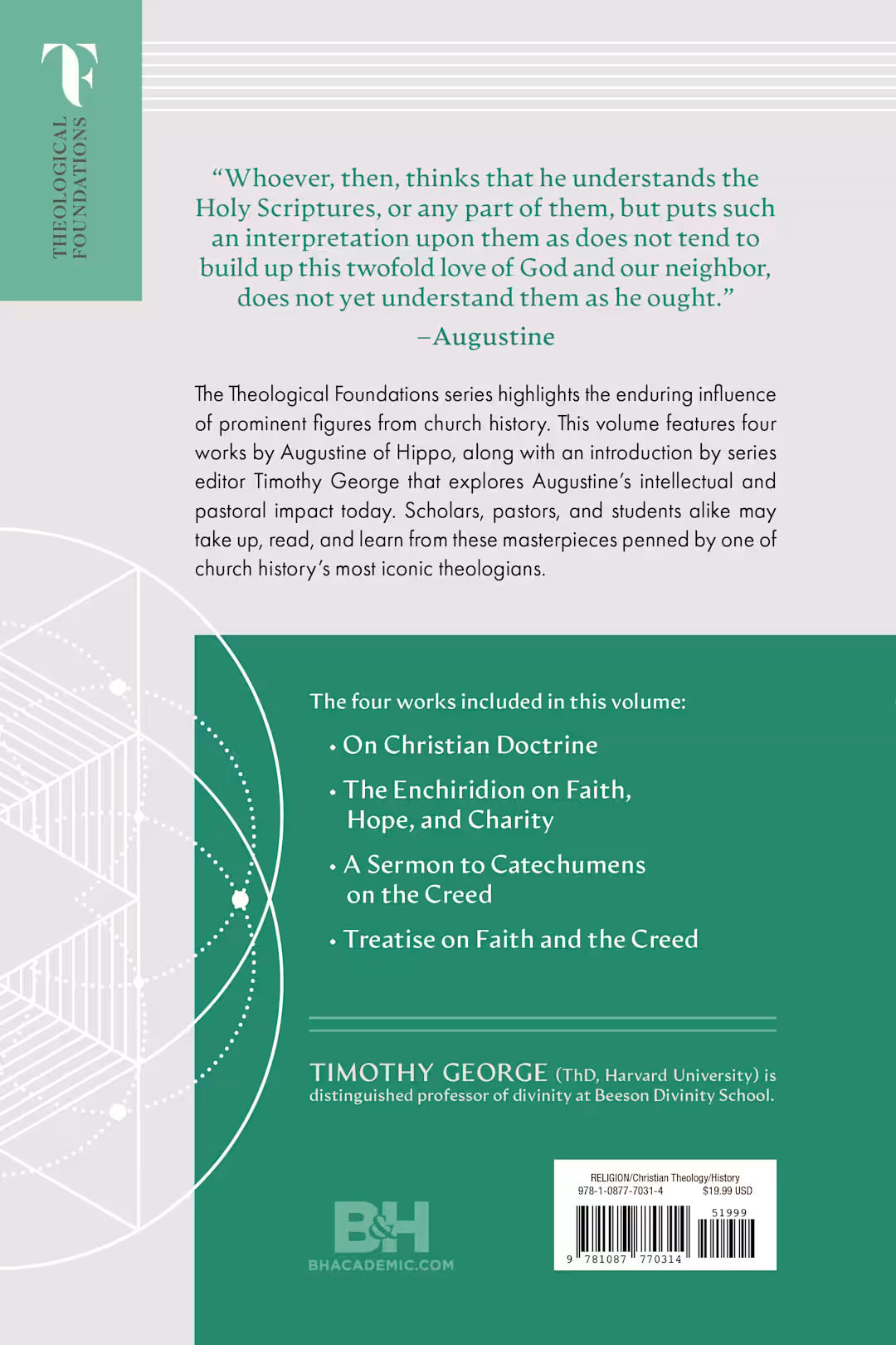 AUGUSTINE  ON CHRISTIAN DOCTRINE AND SELECTED INTRODUCTORY WORKS