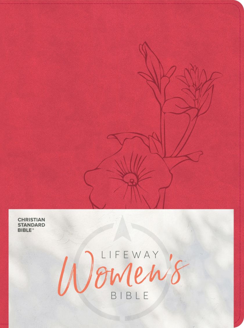 CSB LIFEWAY WOMEN'S BIBLE, CORAL LEATHERTOUCH