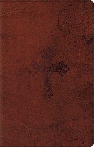 ESV ULTRATHIN BIBLE TT WALNUT CROSS