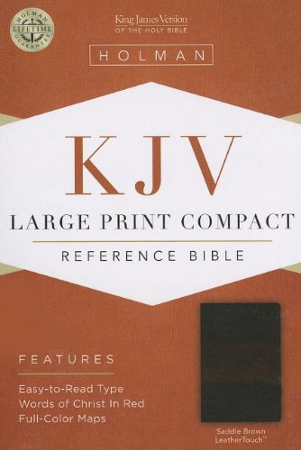 KJV HOL LARGE PRT COMPACT SZ REF BIBLE LT SAD BRN