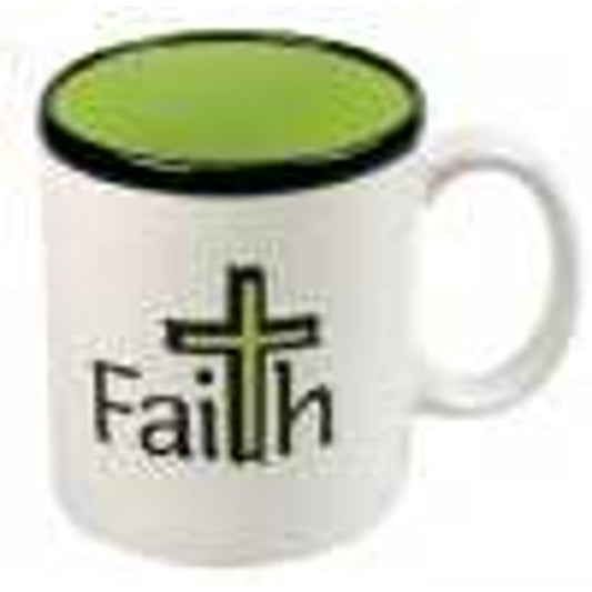 CAG MUG240 FAITH WHITE W GREE INTERIOR