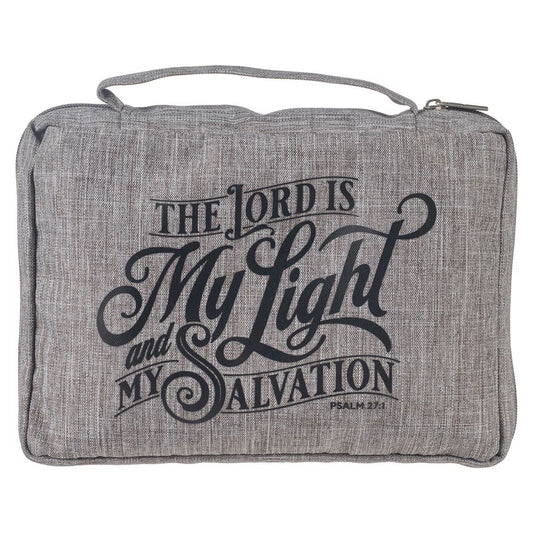 CAG BBL733 BIBLE COVER VALUE GRAY THE LORD IS MY LIGHT PS. 27:1