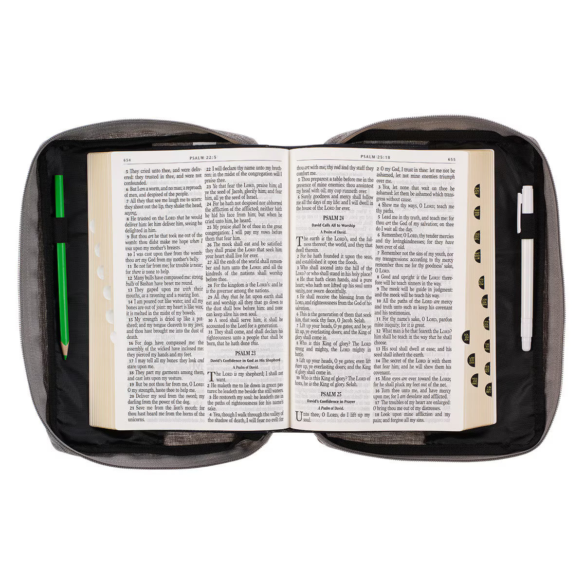 CAG BBL733 BIBLE COVER VALUE GRAY THE LORD IS MY LIGHT PS. 27:1