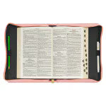CAG BBM781 BIBLE COVER FASHION PINK FLORAL STRENGTH & DIGNITY PROV. 31:25