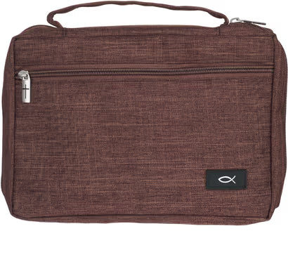 CAG BBXL784 BIBLE COVER VALUE BROWN ICHTHUS PATCH