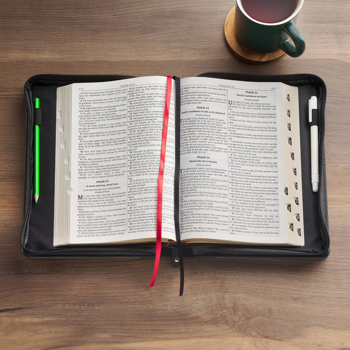 CAG BBL818 BIBLE COVER CLASSIC GRAY/BLACK TRUST IN THE LORD PROV. 3:5