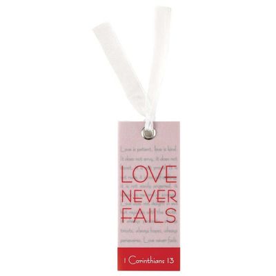 DIC BKMVL-100 BOOKMARK VELLUM LOVE NEVER FAILS