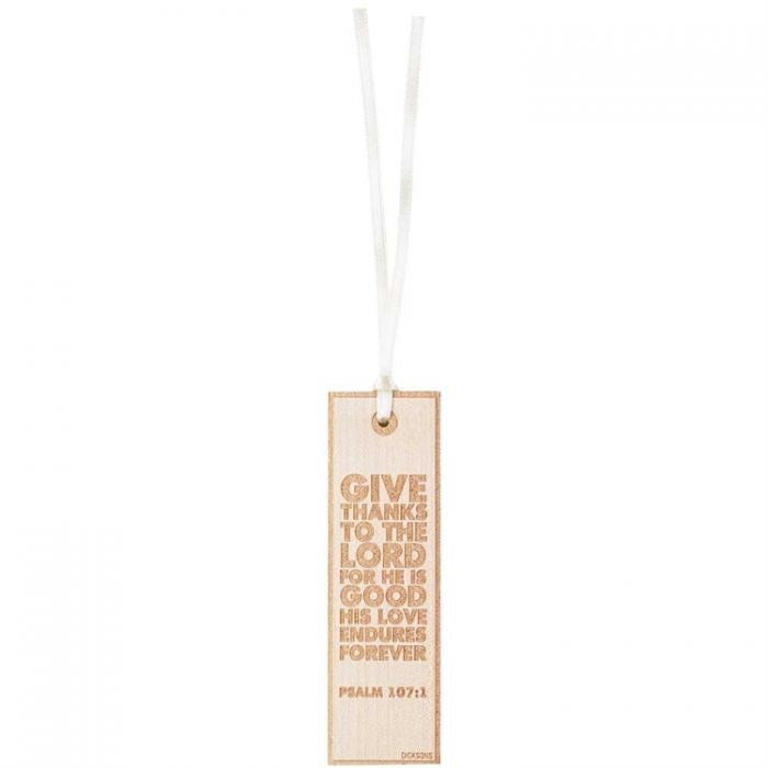 DIC BKMW-7013 BOOKMARK WOOD GIVE THANKS TO THE LORD