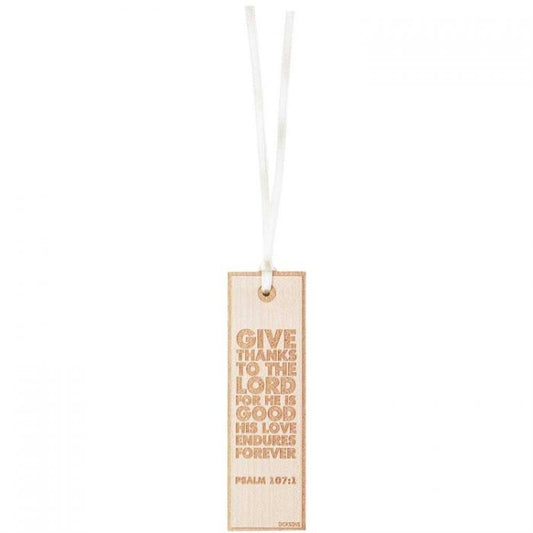 DIC BKMW-7013 BOOKMARK WOOD GIVE THANKS TO THE LORD