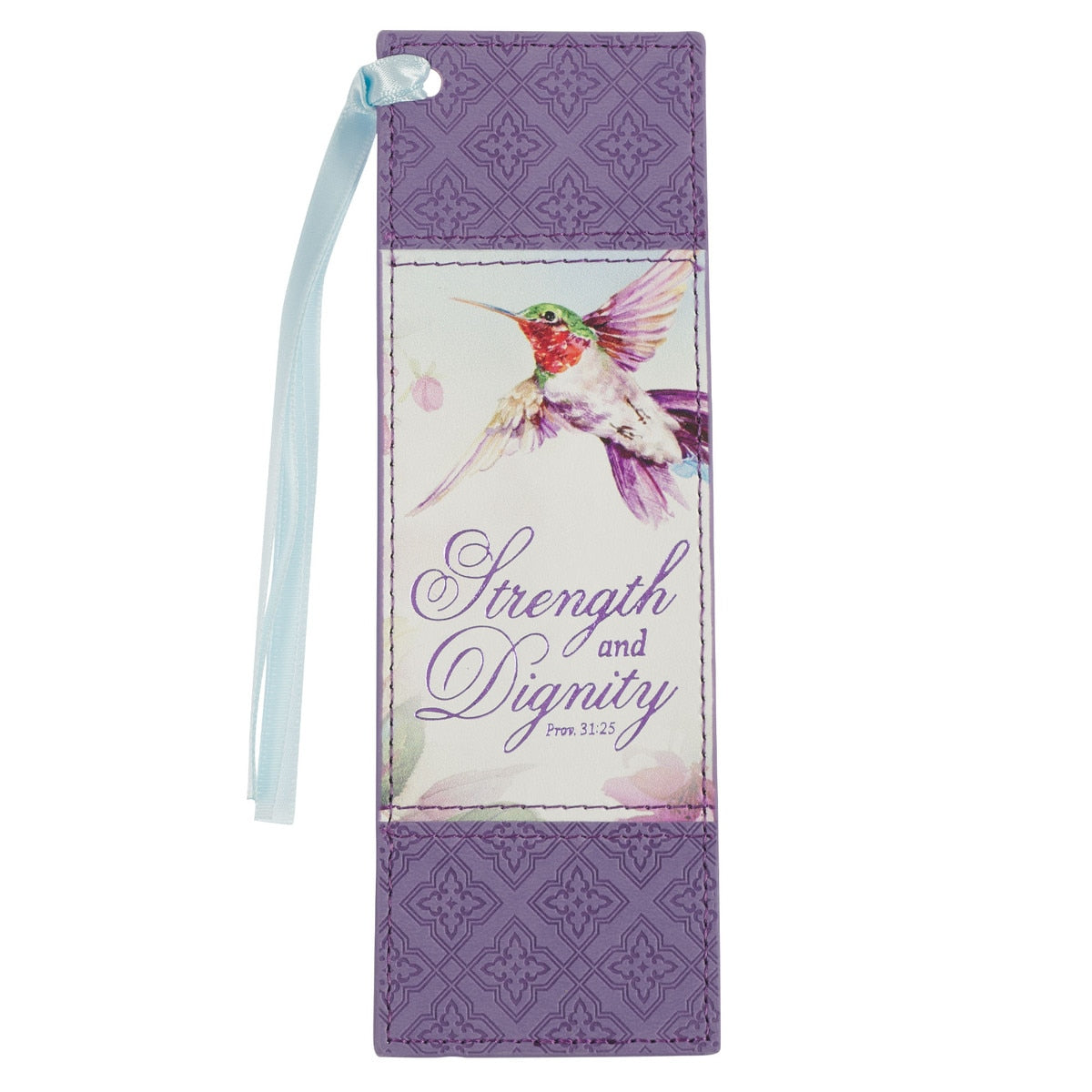 CAG BMF175 BOOKMARK FAUX LEATHER PURPLE STRENGTH