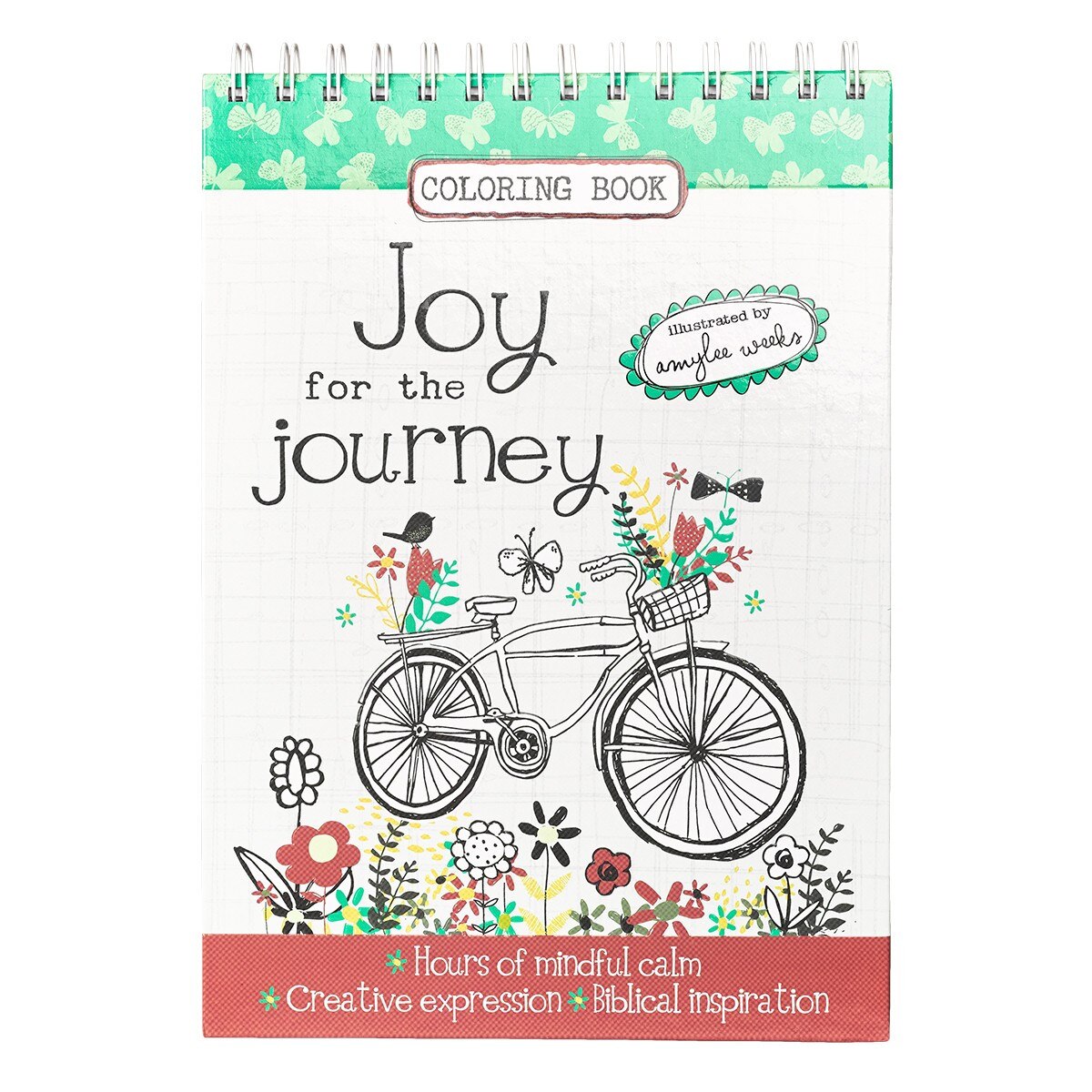 CAG CLR008 COLORING  BOOK  WIREBOUND  JOY  FOR  THE JOURNEY