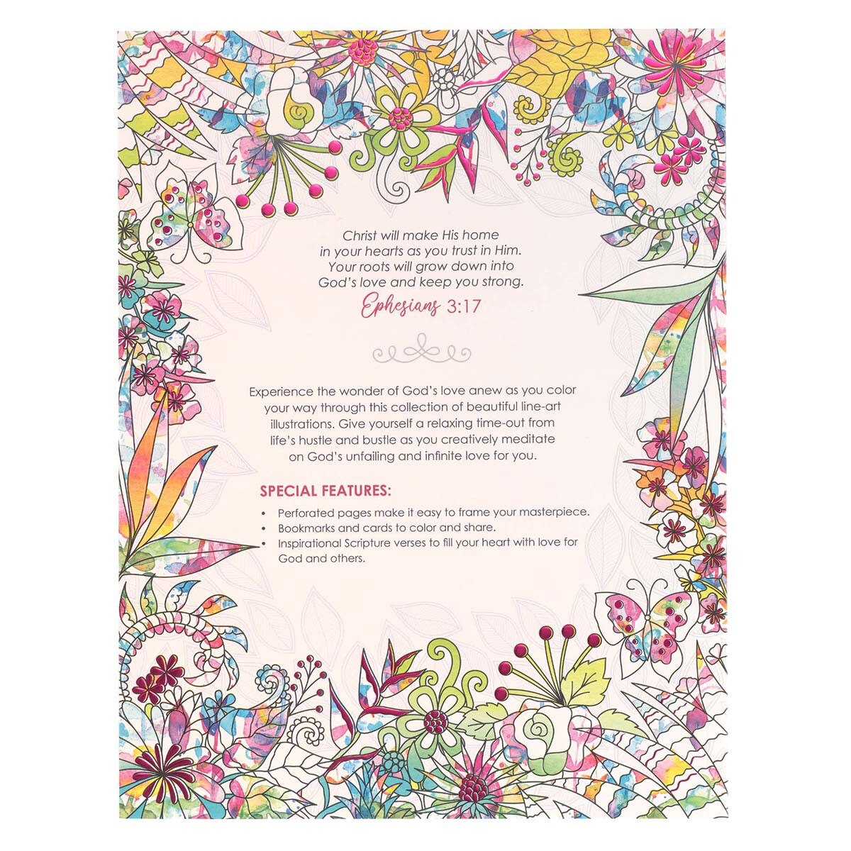 CAG CLR046 COLORING BOOK WHERE LOVE BLOOMS
