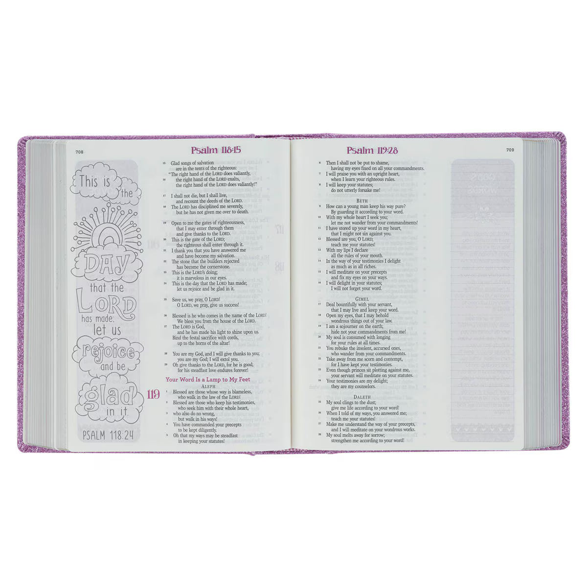 CAG ESV002 ESV  MY  CREATIVE  BIBLE  FOR  GIRLS  FAUX LEATHER HC, PURPLE GLITTER