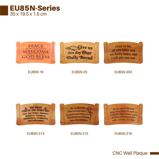 SH EU85N-47 CARVED CNC 35 x 19 GOD BLESS HOME