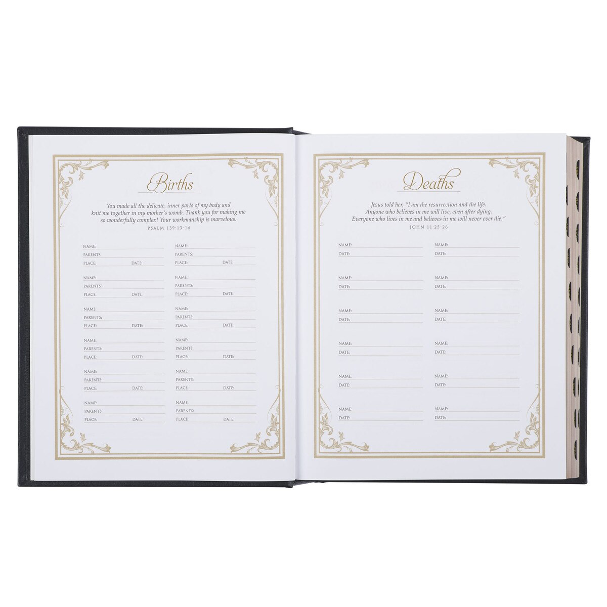 CAG FHB001 NLT, THE FAMILY HERITAGE BIBLE FULL GRAIN LEATHER HARDCOVER, BLACK