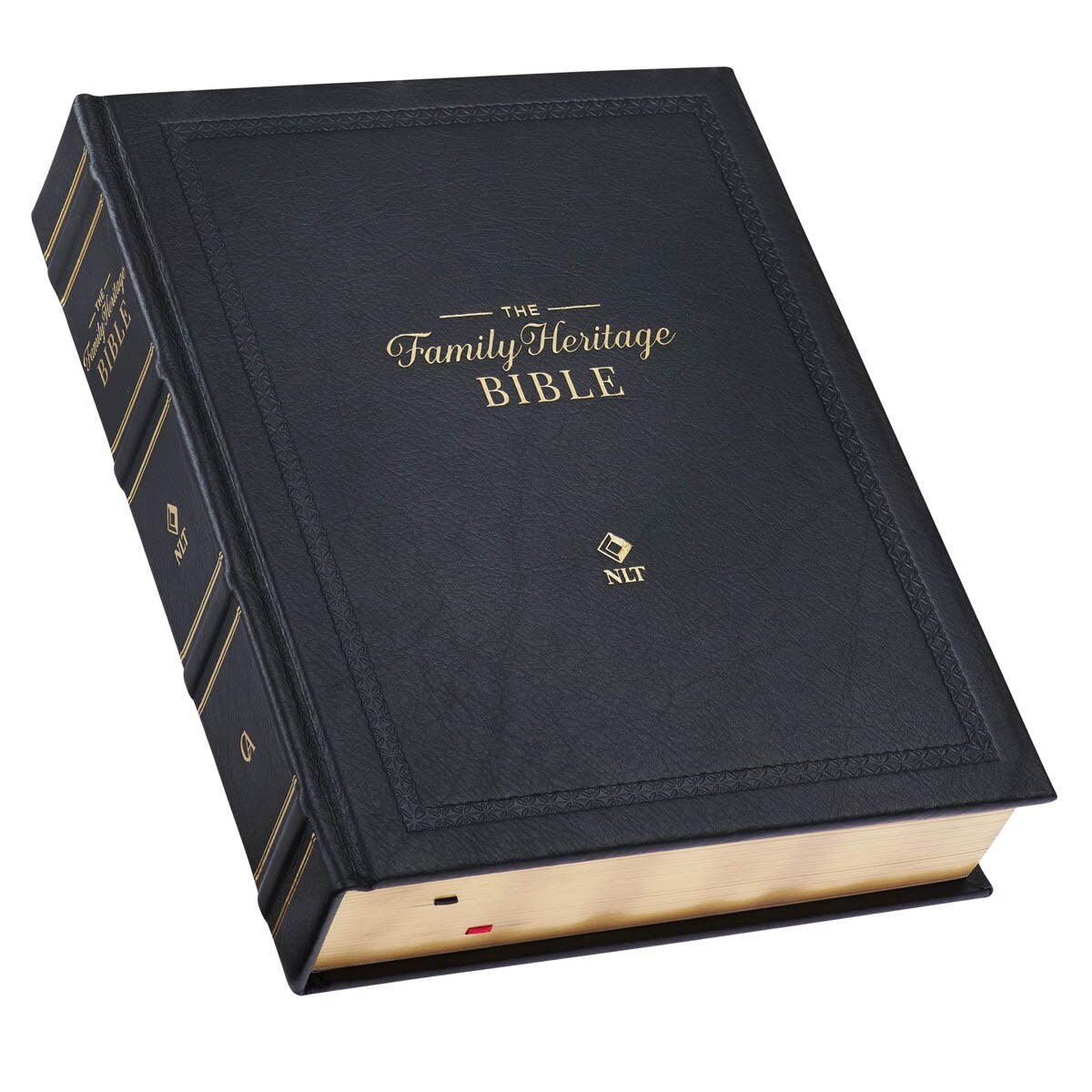 CAG FHB001 NLT, THE FAMILY HERITAGE BIBLE FULL GRAIN LEATHER HARDCOVER, BLACK