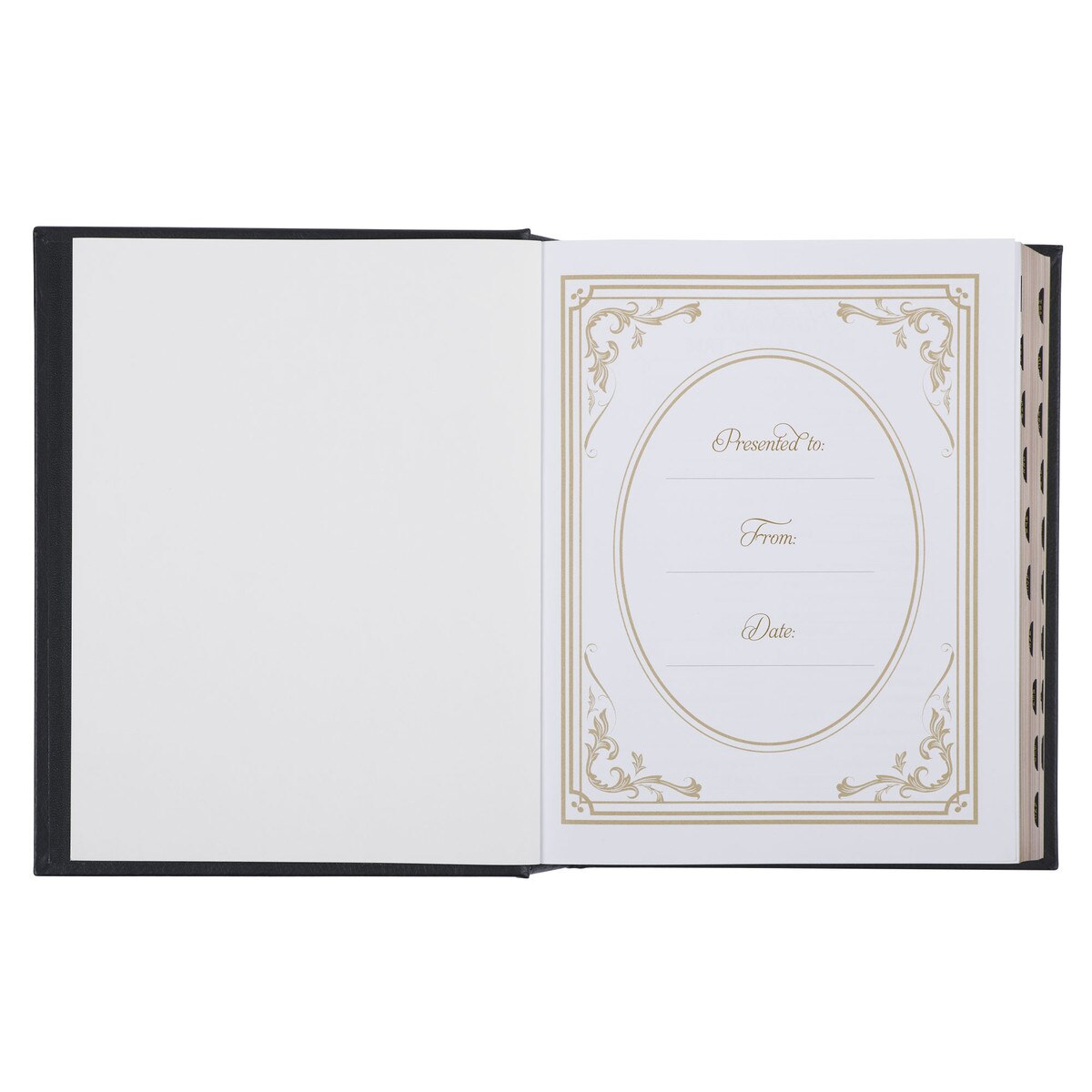 CAG FHB001 NLT, THE FAMILY HERITAGE BIBLE FULL GRAIN LEATHER HARDCOVER, BLACK