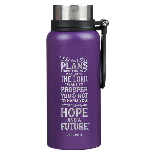 CAG FLS055 WATER BOTTLE SS DW LG PURPLE I KNOW