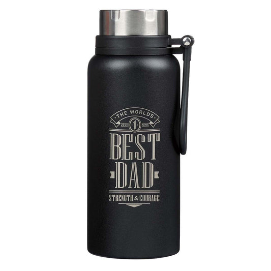 CAG FLS057 WATER BOTTLE SS DW LG BLACK BEST DAD