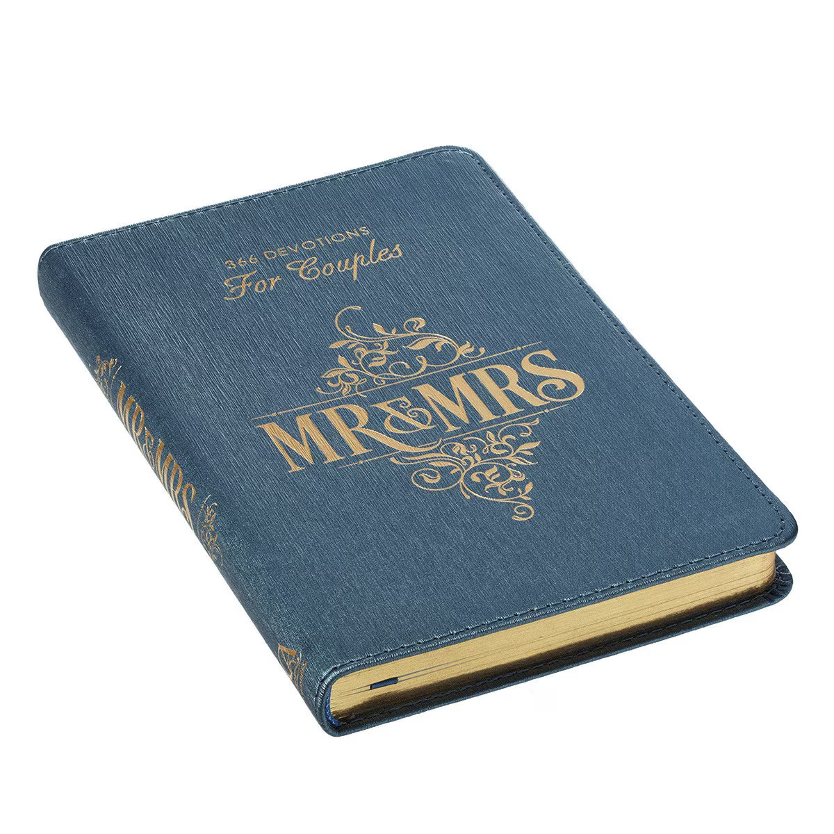 CAG GB105 DEVOTIONAL  FOR  MR.  &  MRS.  BLUE  FAUX LEATHER