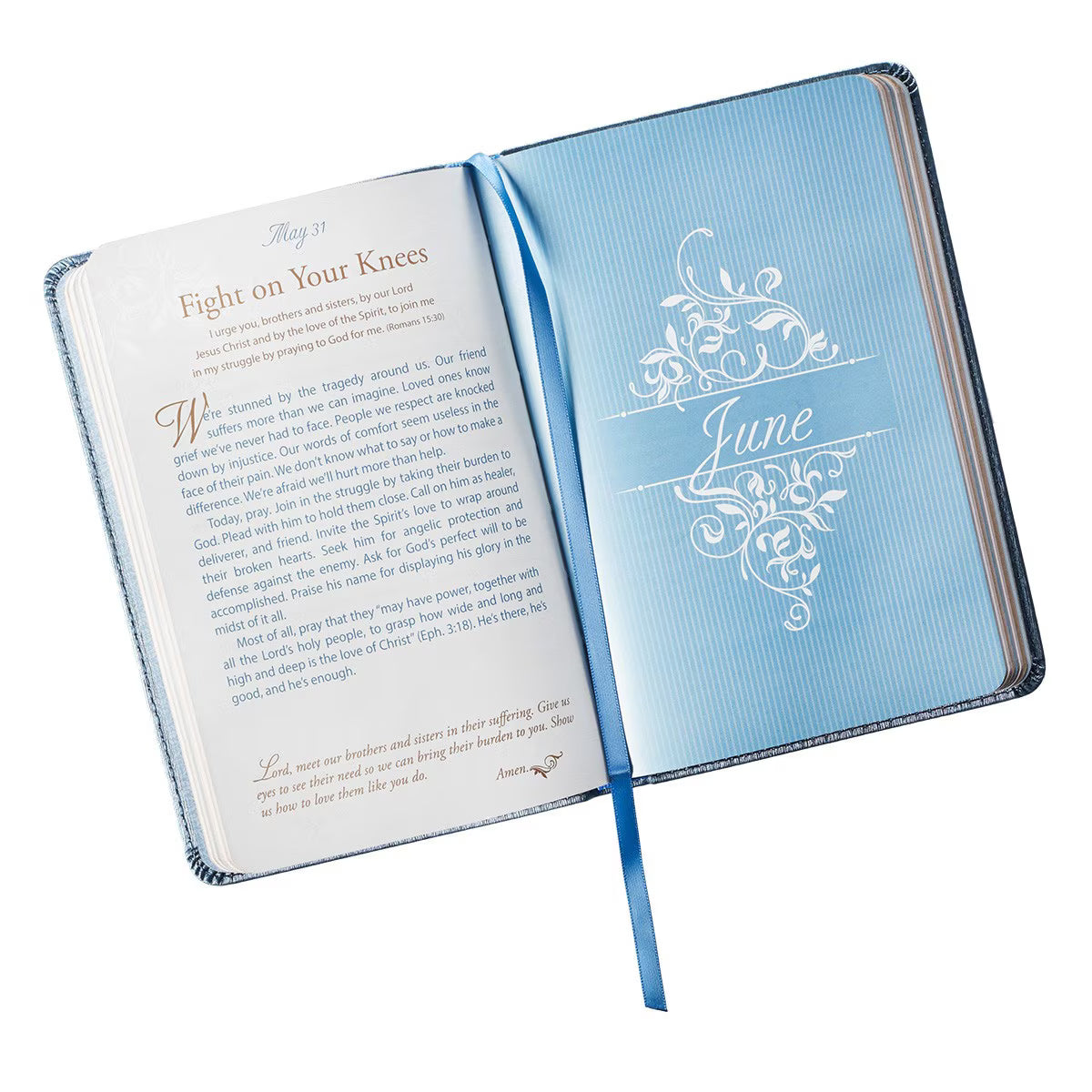 CAG GB105 DEVOTIONAL  FOR  MR.  &  MRS.  BLUE  FAUX LEATHER