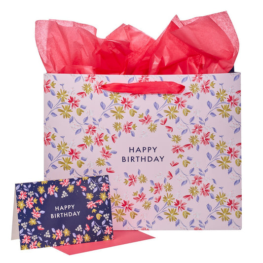 CAG GBA294 GIFT BAG 3 IN 1 SET LG LS W CARD HAPPY