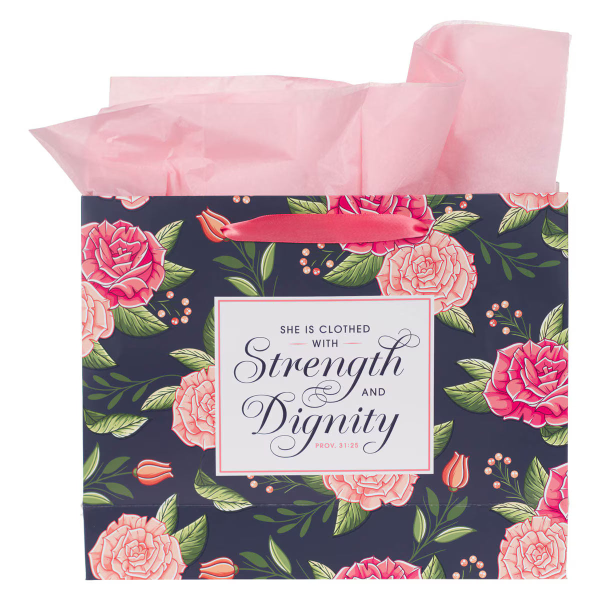 CAG GBA392 GIFT BAG W/ CARD LG LANDSCAPE STRENGTH & DIGNITY PROV. 31:25