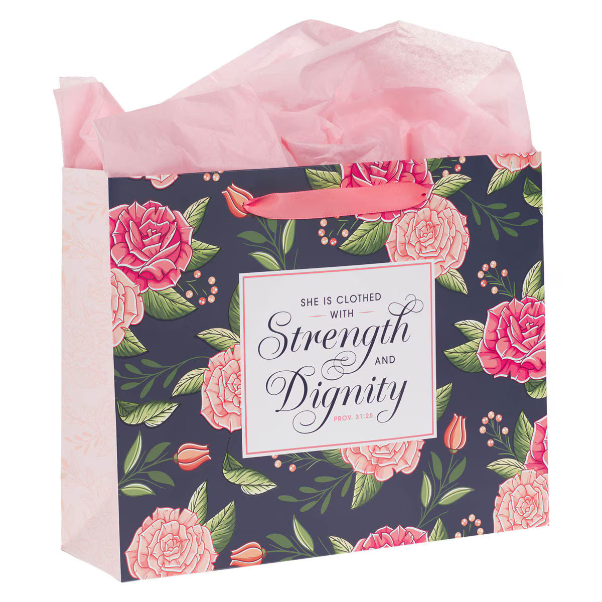 CAG GBA392 GIFT BAG W/ CARD LG LANDSCAPE STRENGTH & DIGNITY PROV. 31:25