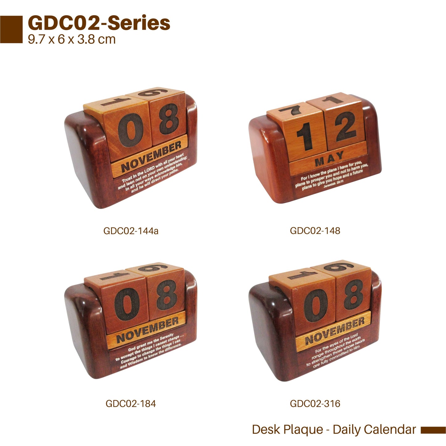 SH GDC02-300 BLOCKS PERPETUAL CALENDAR AND MY GOD