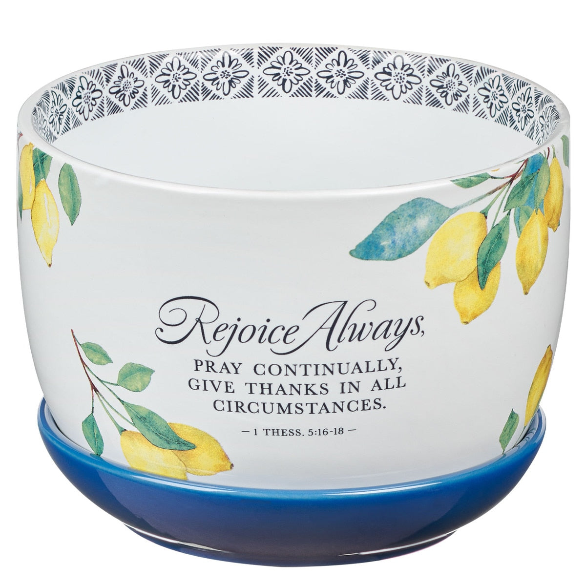 CAG HK013 PLANTER LEMONS REJOICE ALWAYS 1 THESS.