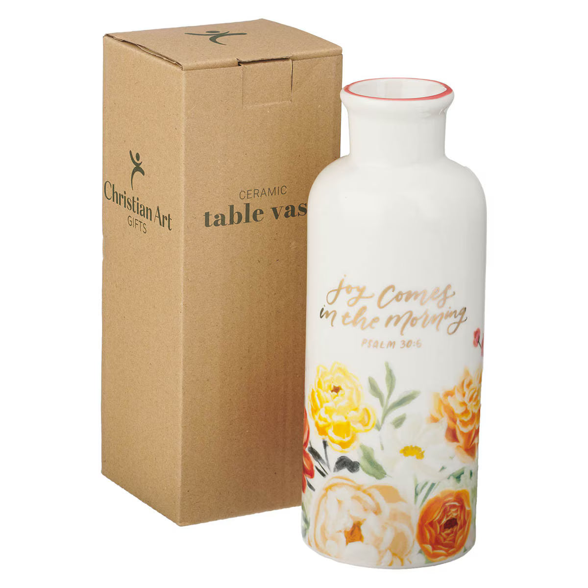 CAG HK031 TABLE VASE JOY COMES IN THE MORNING PS.30:5