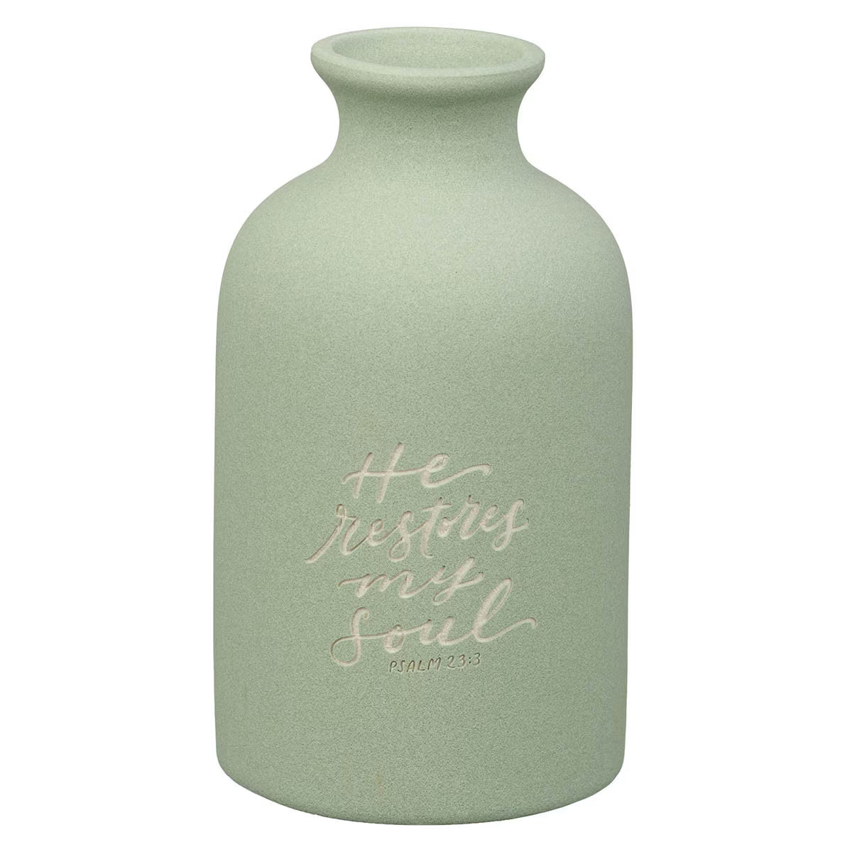 CAG HK033 TABLE VASE HE RESTORES MY SOUL PS. 23:3