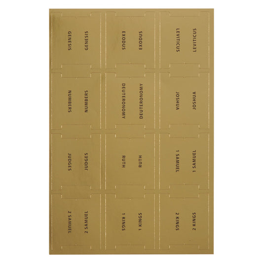CAG ITAB029 BIBLE INDEXING TABS GOLD FOIL W/BLACK