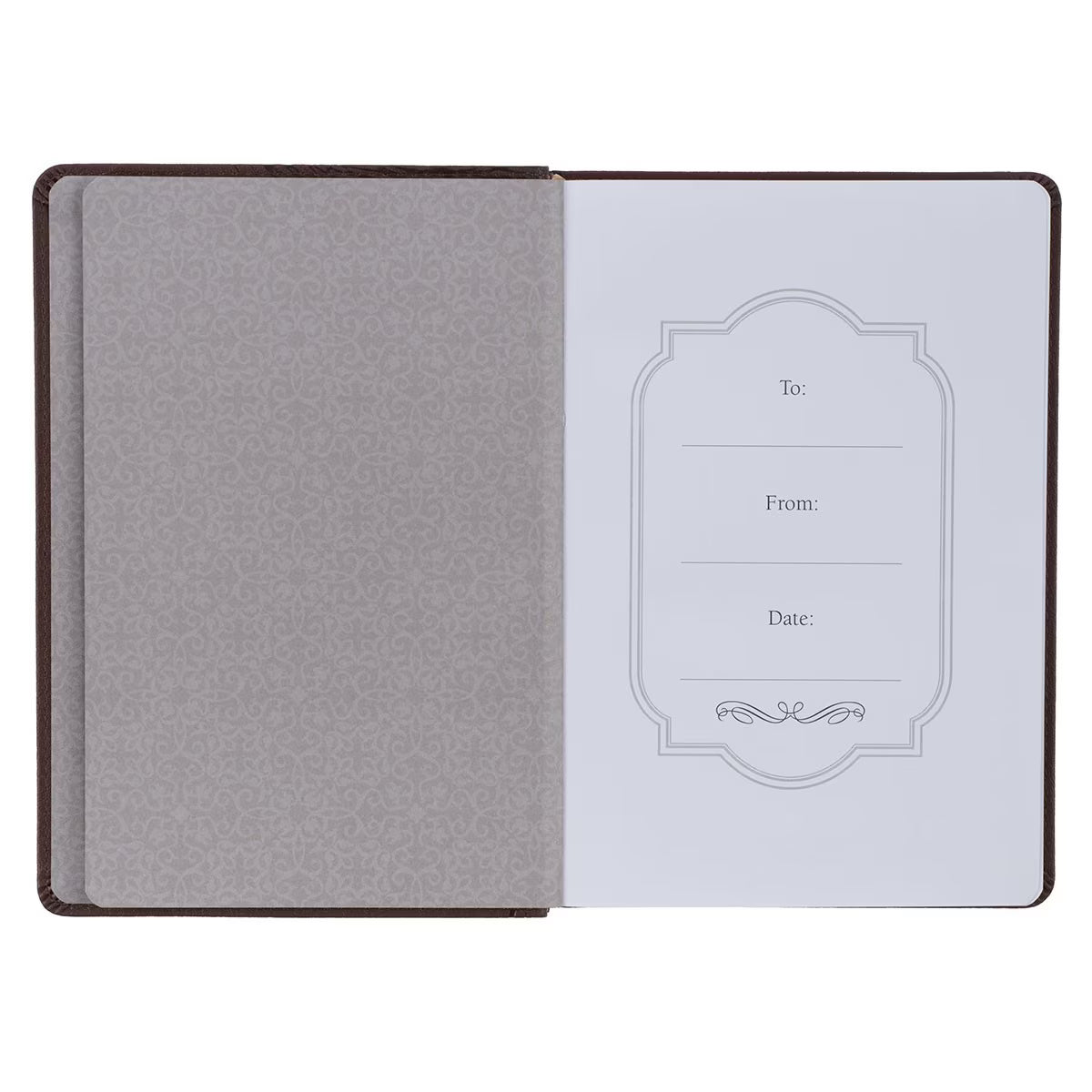 CAG JL477 JOURNAL CLASSIC BROWN MY STRENGTH & MY DEFENSE EXODUS 15:2