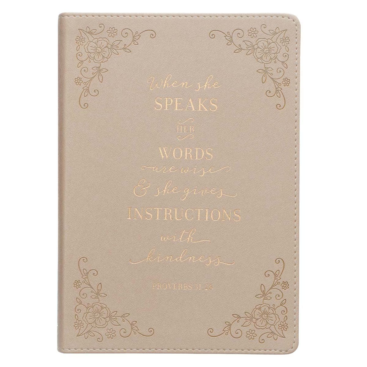 CAG JL491 JOURNAL CLASSIC TAUPE WHEN SHE SPEAKS PROV. 31:26