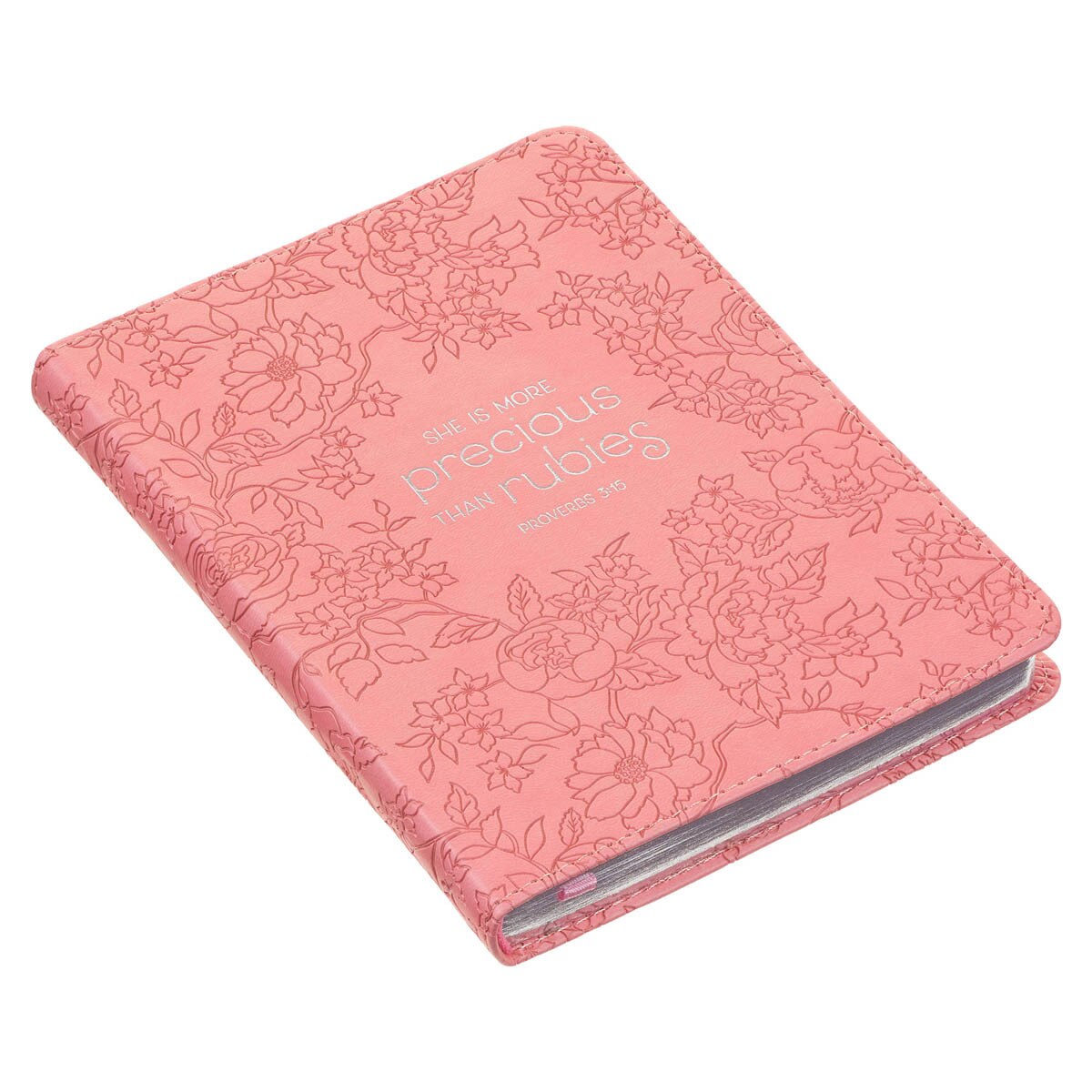 CAG JL676 JOURNAL HANDY PINK MORE PRECIOUS THAN RUBIES PROV. 3:15