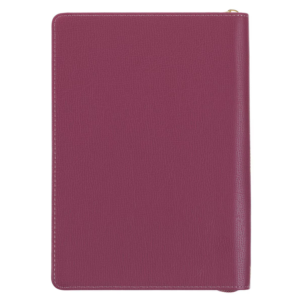 CAG JL678 JOURNAL  CLASSIC  ZIP  PLUM/WHITE  FLORAL PRINTED STRONG & COURAGEOUS JOSH. 1:9