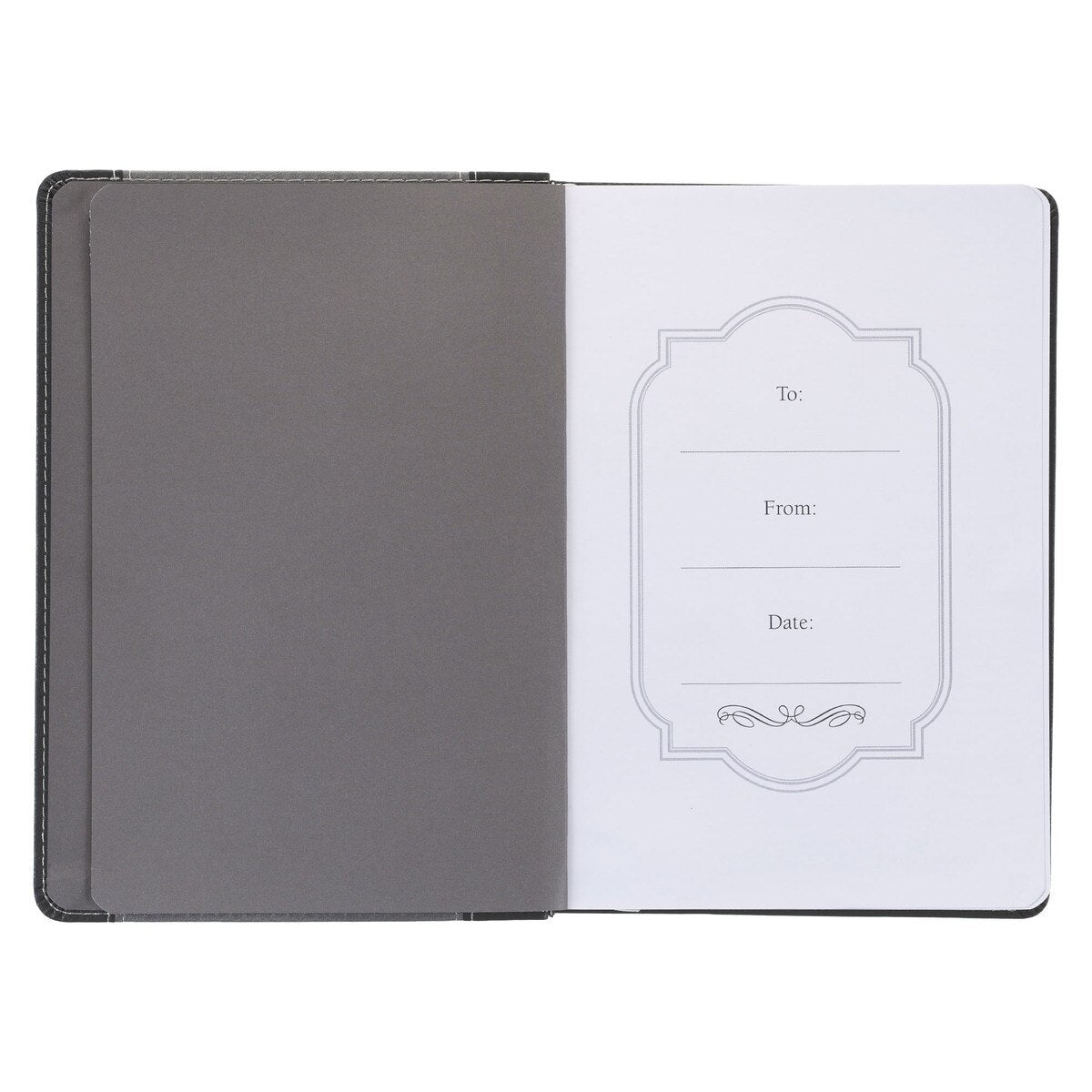 CAG JL681 JOURNAL CLASSIC BLACK/GRAY WALK BY FAITH 2 COR. 5:7